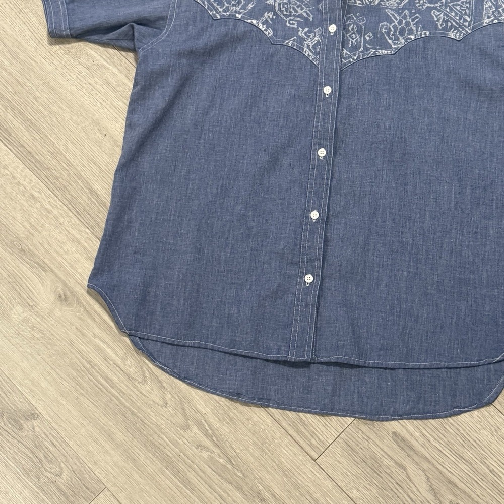 Vintage Expressions For Joyce Blouse Lightweight Button Down - Picture 5 of 10